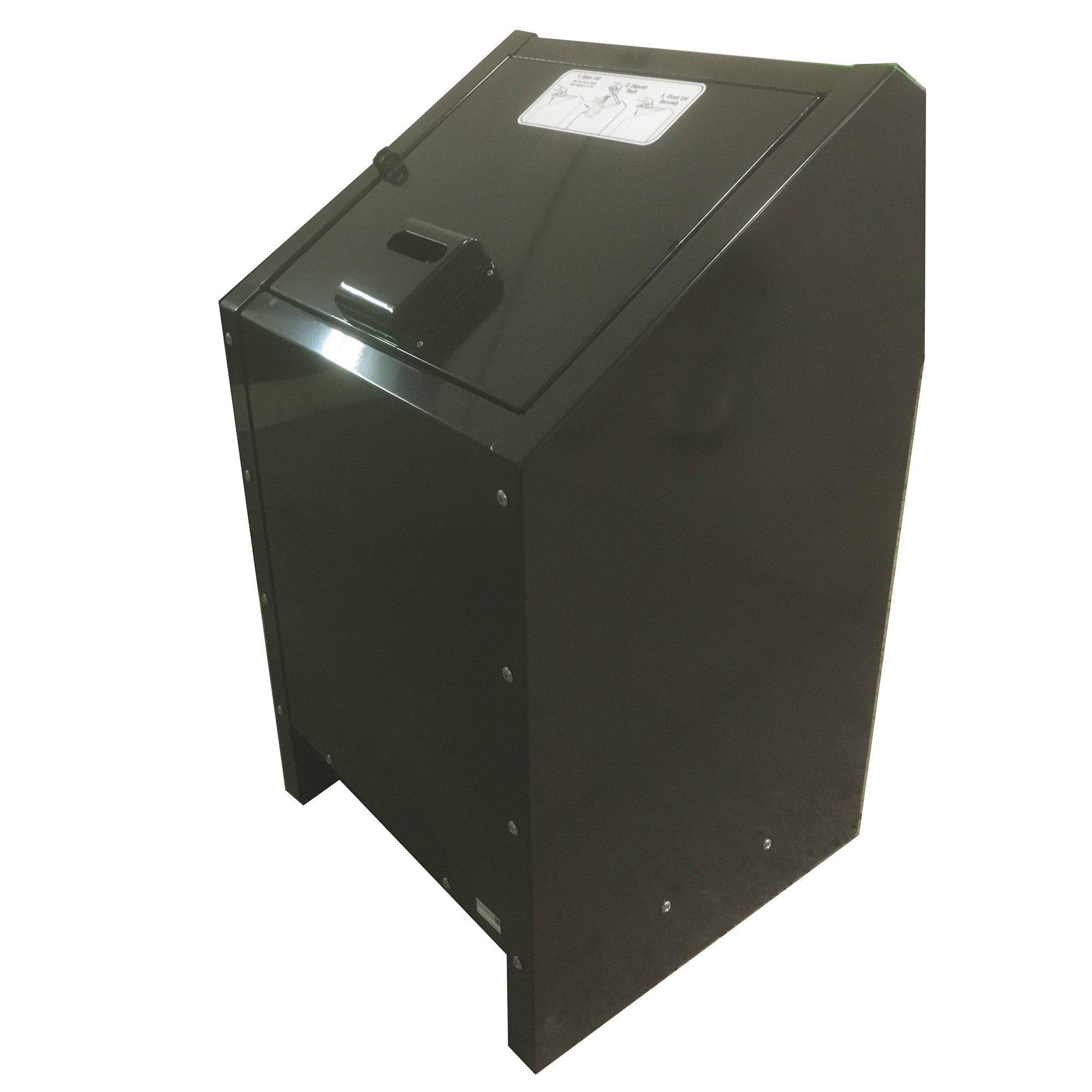 Paris Animal-Proof Trash Can with Liner, Black, 34-Gallon Capacity, Model# 461-311-0006